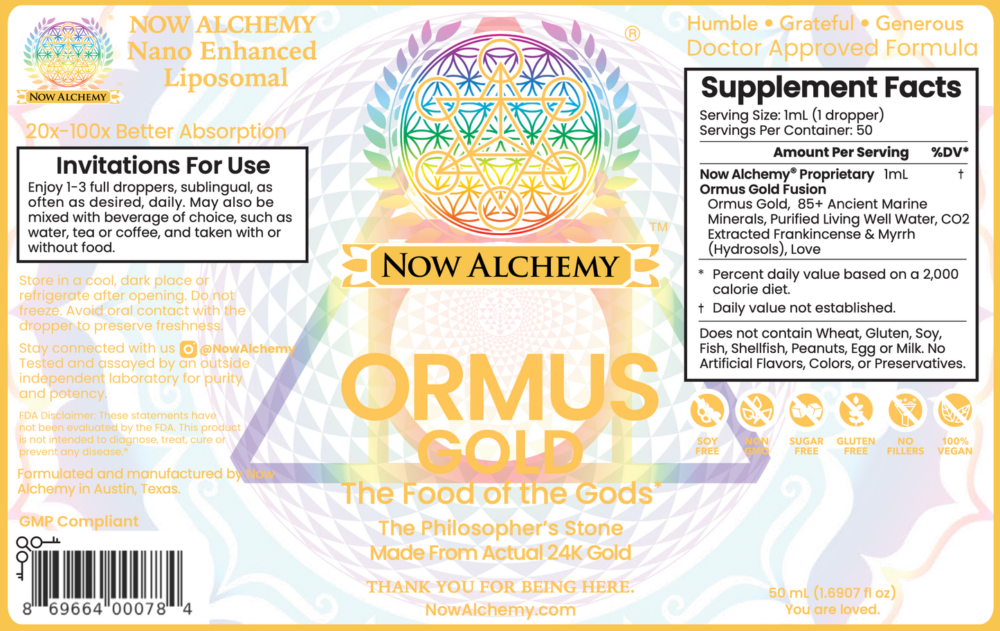 Ormus - Food of the Gods | Now Alchemy