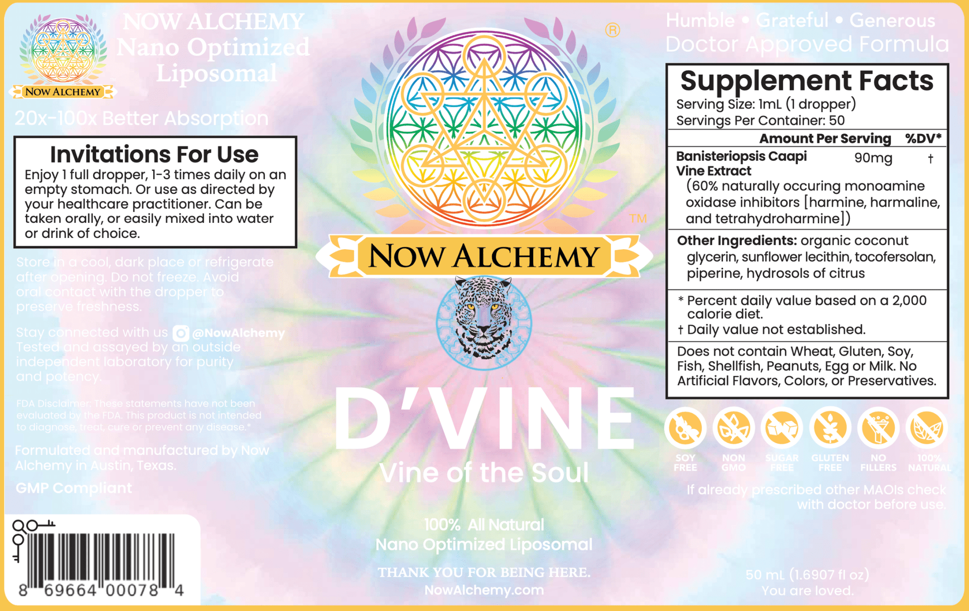 D’Vine (Nanoliposomal B. Caapi) - Now Alchemy
