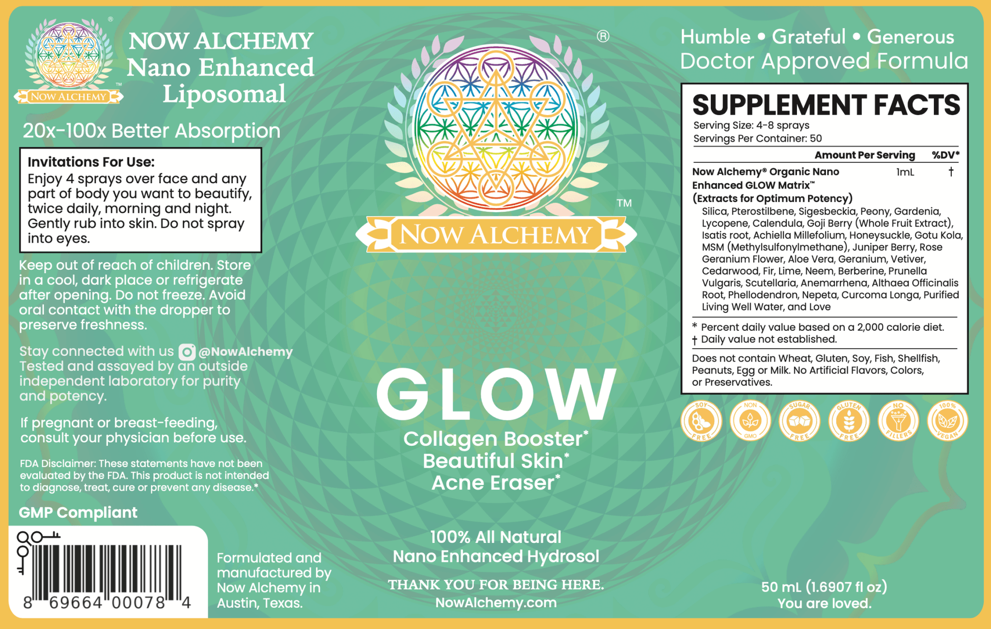 Glow Up Spray - Now Alchemy