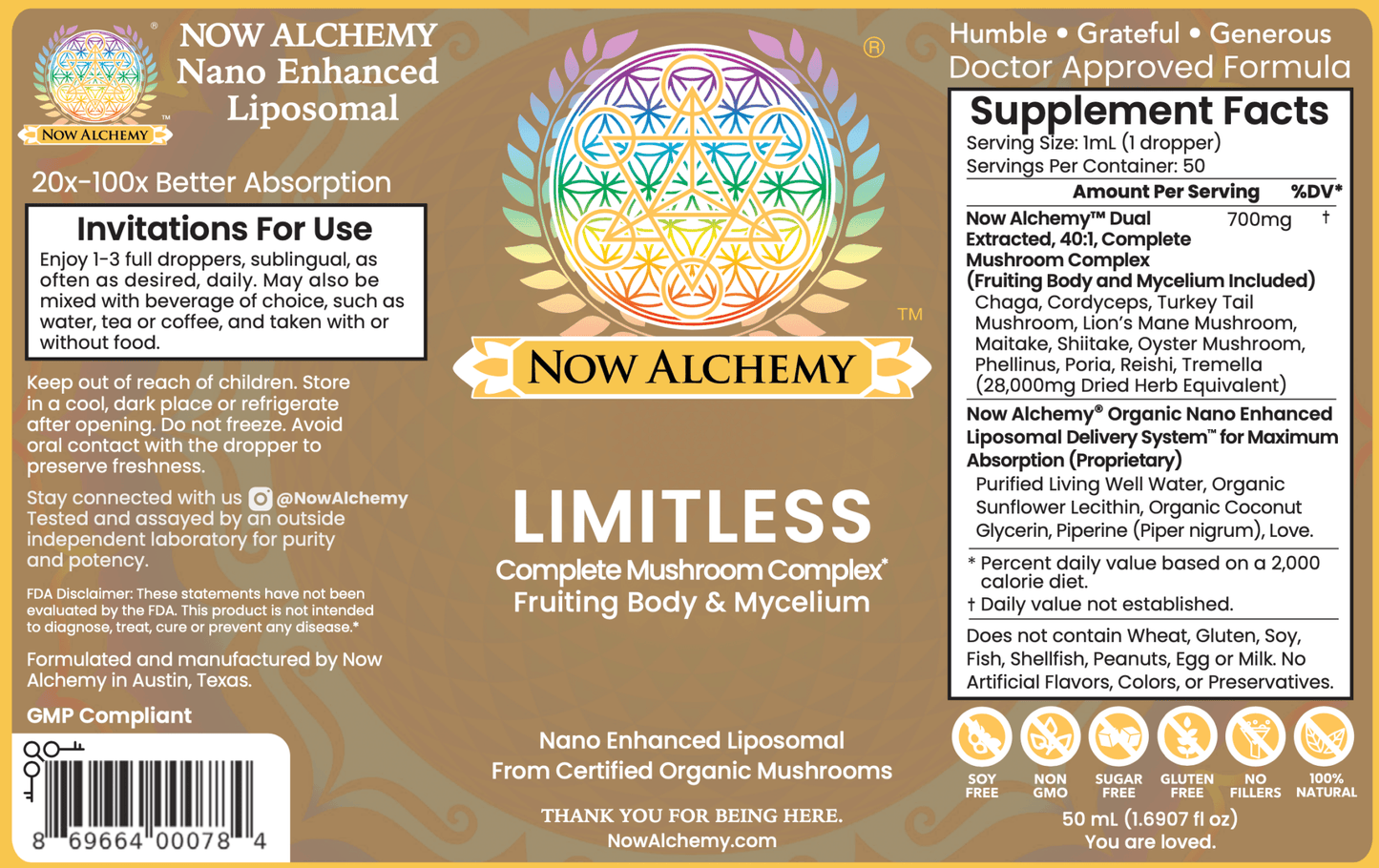 Limitless Mushrooms - Now Alchemy