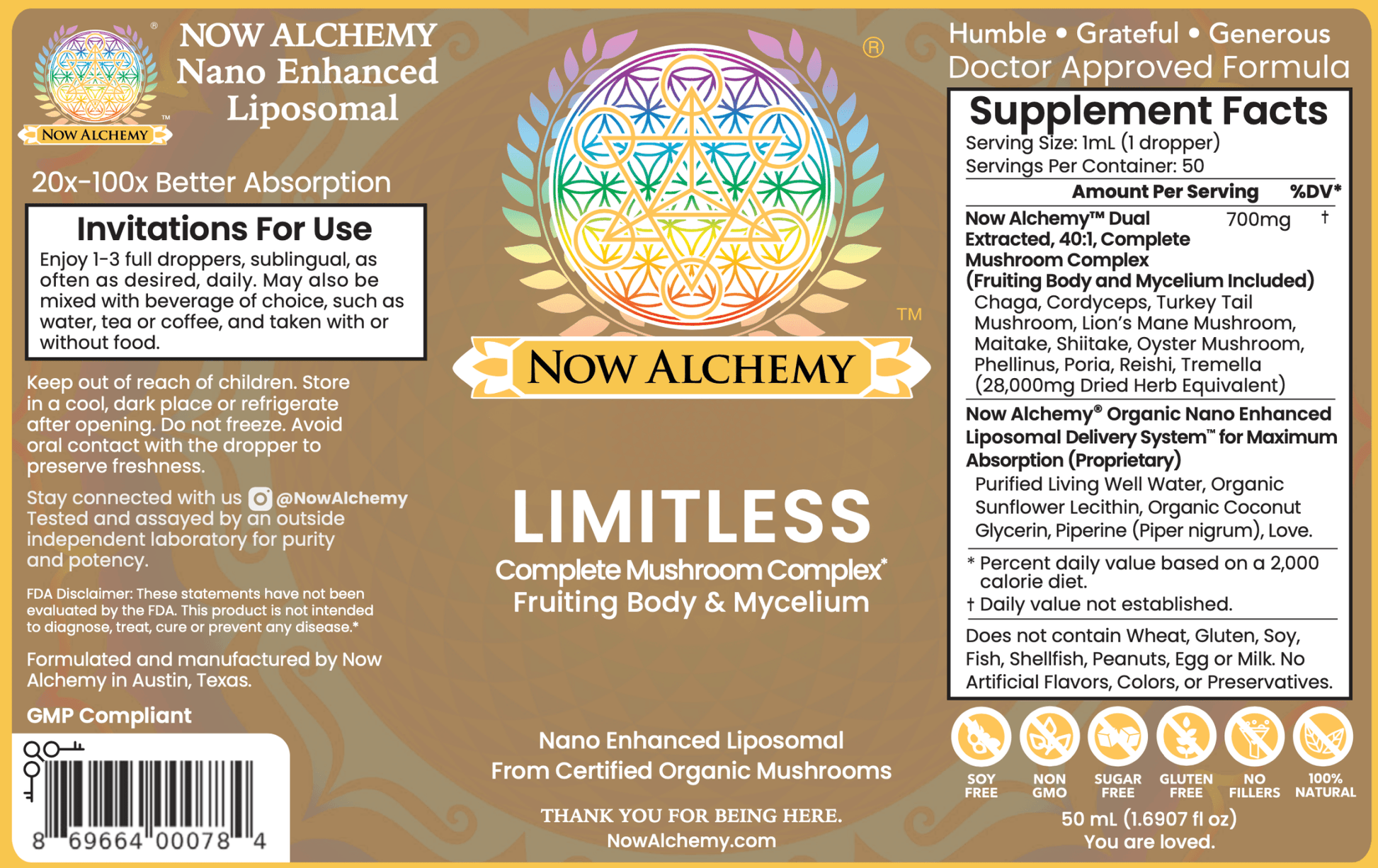 Limitless Mushrooms - Now Alchemy