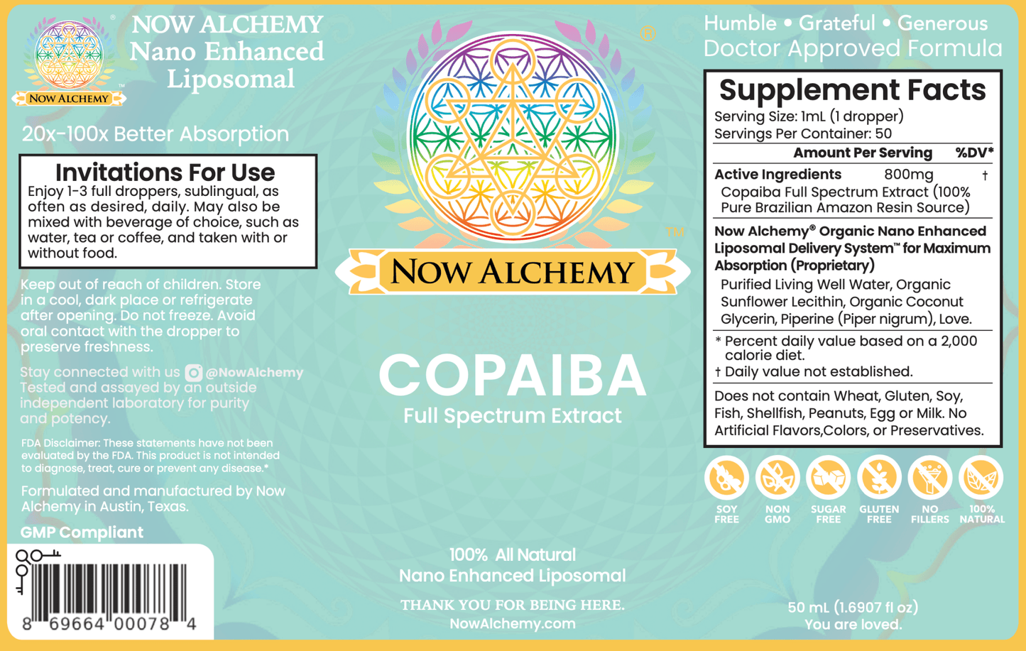 Nanoliposomal Copaiba - Now Alchemy