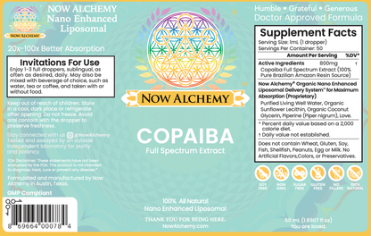 Nanoliposomal Copaiba - Now Alchemy