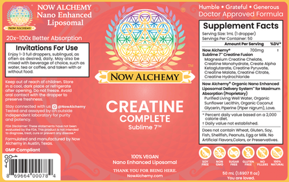 Nanoliposomal Creatine - Now Alchemy
