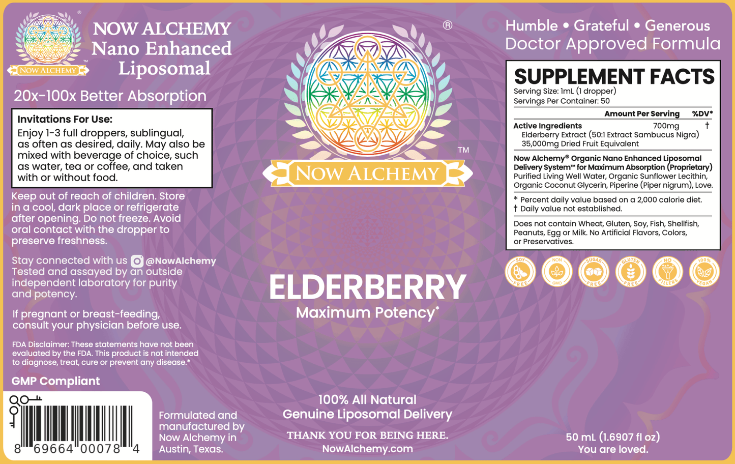 Nanoliposomal Elderberry - Now Alchemy