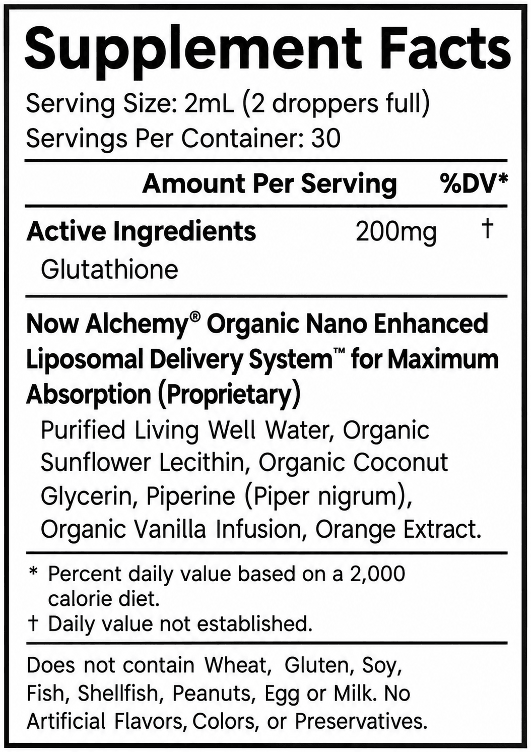 Nanoliposomal Glutathione - Now Alchemy