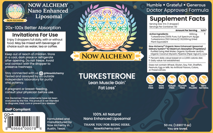 Nanoliposomal Turkesterone - Now Alchemy