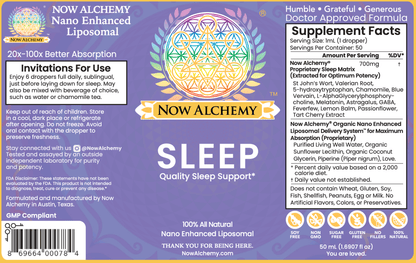 Sleep - Now Alchemy